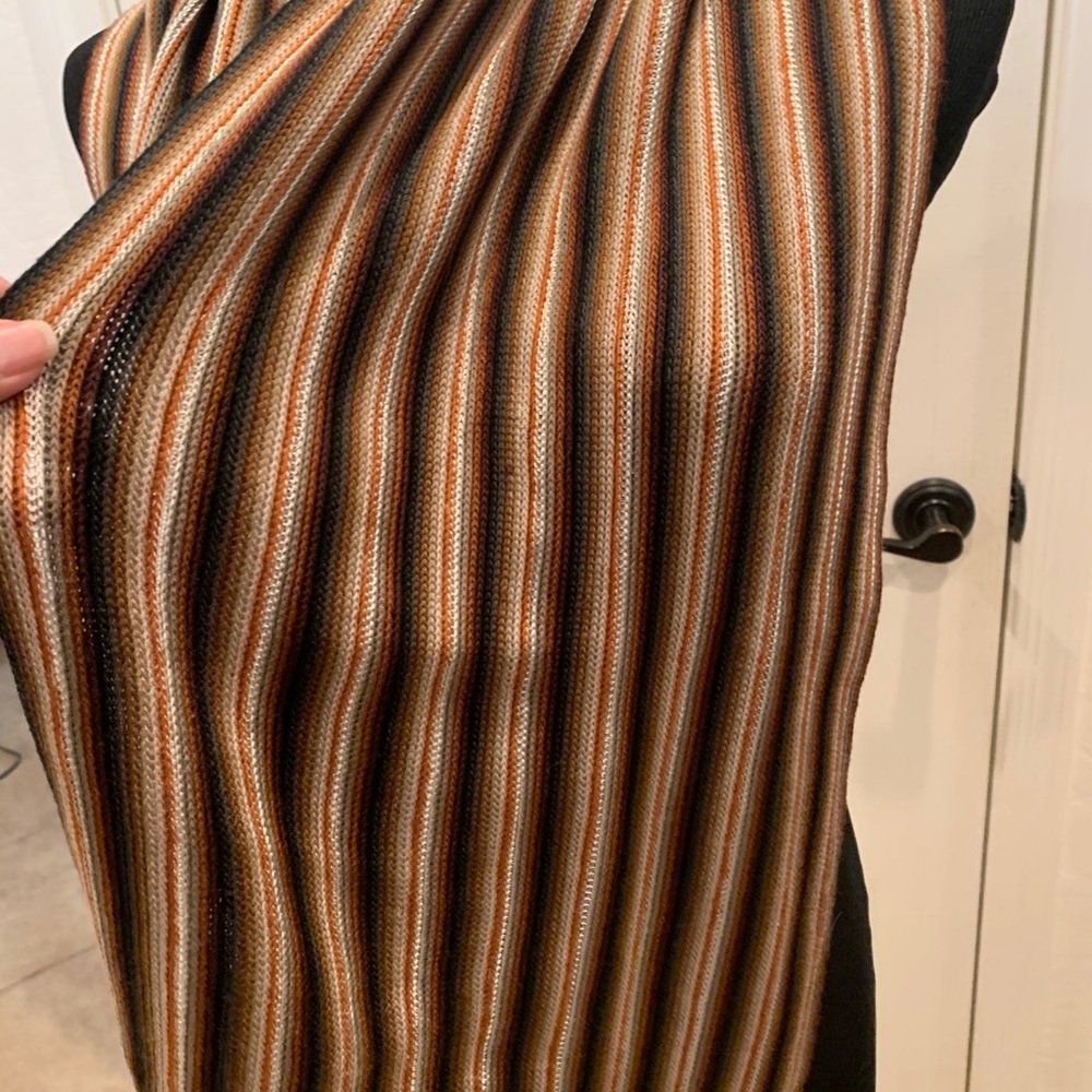 Scarf brown, tan and cream - Picture 3 of 5